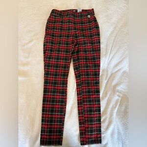 Tommy Hilfiger Red and Black Plaid Pants. Size 8.